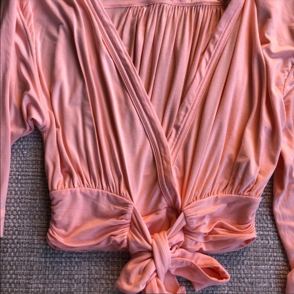 NWOT Free People long sleeve top with waist bow - Picture 6 of 8